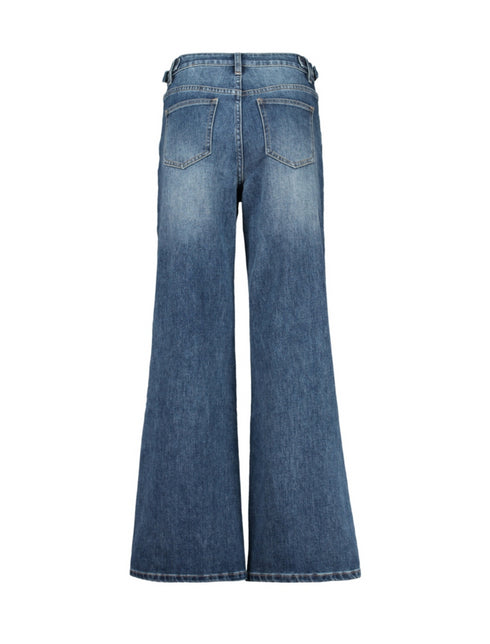 Hailys Bu44ckli Women’s Flared Jeans – Mid Blue QF-2504036